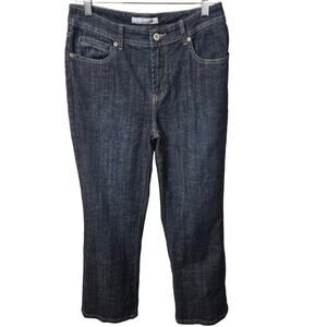 Chico's Platinum Bootcut Jean, Medium/Dark Wash, Chico's Size 0 Short